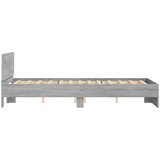  Okvir kreveta s uzglavljem LED siva boja hrasta 120x200 cm | shoptok.hr