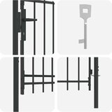  Ogradna vrata Siva 100 x 100 cm Čelik s praškastim premazom | shoptok.hr