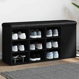  Klupa za cipele crna 102 x 32 x 50 cm od konstruiranog drva | Eponuda.com