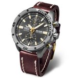 Vostok Europe muški almaz chronograph sivi sportsko elegantni ručni sat sa braon kožnim kaišem ( 6s11/320h521 ) Cene