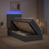  LED krevet za pohranu s madracem Tamnosiva 100 x 200 cm Tkanina | shoptok.hr