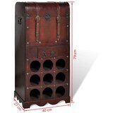 vidaXL Drveni Stalak za 9 Boca s Prostorom za Pohranu | shoptok.hr