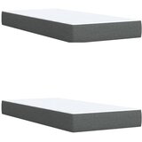  Krevet s oprugama i madracem tamnosivi 200 x 200 cm od tkanine | shoptok.hr