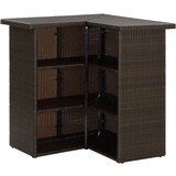 Poli kutni barski stol smeđi 100 x 50 x 105 cm od poliratana | shoptok.hr