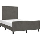vidaXL Okvir za krevet s uzglavljem tamnosivi 120x190 cm baršunasti | shoptok.hr