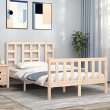 vidaXL Posteljni okvir z vzglavjem 120x200 cm trden les Cene