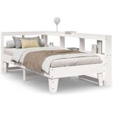  Krevet s regalom za knjige bez madraca bijeli 75x190cm borovina | shoptok.hr