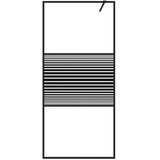 Pregrada za tuš crna 90 x 195 cm s prozirnim staklom ESG | Eponuda.ba