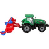  Tractor With Plough Friction Drive Red | shoptok.hr