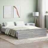 Maison Chic Posteljni okvir - Dvoposteljna postelja - Zakonska postelja z vzglavjem in vznožjem siva sonoma 160x200 cm-J5932, (21761127) | Shoptok.si