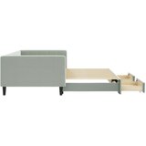  Dnevni krevet na razvlačenje svjetlosivi 100x200 cm baršunasti | shoptok.hr