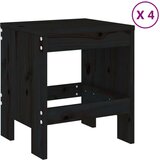 vidaXL 5-dijelni vrtni blagovaonski set crna od masivne borovine | shoptok.hr