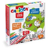 Carioca Set flomastera sa slagalica-bojankom Puzzle City and Jungle 12/1 Cene