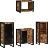 vidaXL Set namještaja za kupaonicu 4 pcs Čvrsto reciklirano drvo | shoptok.hr