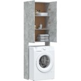  Omara za pralni stroj betonsko siva 64x25,5x190 cm | Shoptok.si