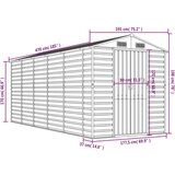 vidaXL Vrtno spremište svjetlosmeđe 191 x 470 x 198 cm pocinčani čelik | shoptok.hr