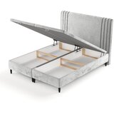 Maison de Rêve Sivi tapecirani bračni krevet s prostorom za odlaganje 180x200 cm Musca – | shoptok.hr