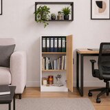 MID.YOU ARHIVSKA OMARA bela, medeni hrast | Shoptok.si