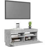 vidaXL TV ormarić s LED svjetlima siva boja betona 80x35x40 cm | shoptok.hr