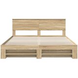  Krevetna konstrukcija s uzglavljem Sonoma hrast 180 x 200 cm | shoptok.hr