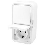 Utičnica dvopolna 16A + sklopka 10A 250V IP55 bijela 043-213 Commel Cijene