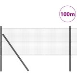  Varjena žična ograja z 13 stebrički Siva 0.8x100 m Jeklo, (22084383) | Shoptok.si