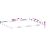  Kopalniški pult oljni premaz 80x60x2 cm trden akacijev les, (21412686) | Shoptok.si