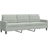 vidaXL Trosed svetlo siv 210 cm žamet | Shoptok.si