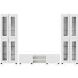  Set TV komoda s ladicama Visoki sjaj bijela Konstruirano drvo | shoptok.hr