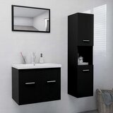 Maison Chic Komplet kopalniškega pohištva - Kopalniški sestavi črne barve iverna plošča, (21787787) | Shoptok.si