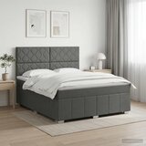  Boxspring krevet s madracem Tamnosiva 160 x 200 cm Tkanina | shoptok.hr