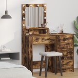 vidaXL Dimljeni hrast Masivno drvo 50 x 41 x 135 cm Ladice Cijene