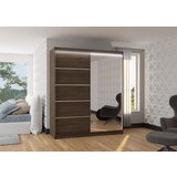 ADRK Klizni ormar CARO s ogledalom i LED rasvjetom, 180 cm - OKOLADA | shoptok.hr