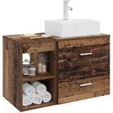  Set namještaja za kupaonicu 2 kom. Staro drvo Konstruirano drvo Smeđa 49,5 x 41 x 79,5 cm | Shoptok.si