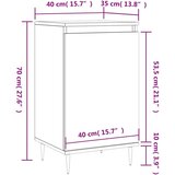 vidaXL Komoda bela 40x35x70 cm inženirski les | Shoptok.si