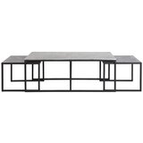 Light & Living Crni/tamno sivi metalni stolići za kavu u setu 3 kom 50x120 cm Kumalu – | shoptok.hr
