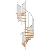 Minka Spiralno stopnišče Spiral Smart (Premer: 160 cm, Bela, Barva stopnice: Bukev, Višina nadstropja: 305 cm) | Shoptok.si