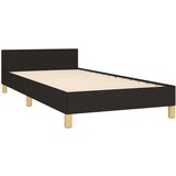  Za krevet s uzglavljem crni 90x200 cm od tkanine | shoptok.hr