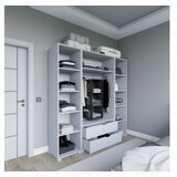 Hanah home duru 1600-023 matte white wardrobe | ePonuda.com