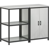 vidaXL Kuhinjski set za pohranu 2 pcs Srebrna 120 x 50 x 92 cm | shoptok.hr