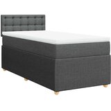 Krevet s oprugama i madracem tamnosivi 90 x 190 cm od tkanine | Eponuda.ba