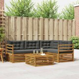  Set vanjskih sofa 5 kom. Prirodna i antracit | shoptok.hr