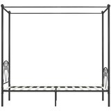  Okvir za krevet s nadstrešnicom sivi metalni 120 x 200 cm | Eponuda.com