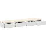  Posteljni predali Bela 135x36,5x16,5 cm Izdelani iz lesa, (22007961) | Shoptok.si