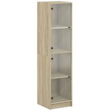  Visoka komoda sa staklenim vratima boja hrasta 35 x 37 x 142 cm | shoptok.hr