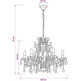  Luster s kristalnim perlama zlatni okrugli 6 x E14 | shoptok.hr