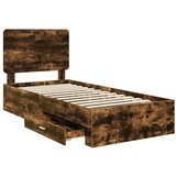  Okvir za krevet s uzglavljem Dimljeni hrast 75 x 190 cm | shoptok.hr