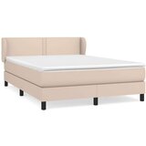  Box spring postelja z vzmetnico kapučino 140x200cm umetno usnje, (20897404) | Shoptok.si
