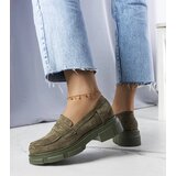 Gemre Green eco-suede Alacoque loafers | ePonuda.com