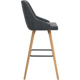  Barski stolčki 2 kosa temno siv žamet | Shoptok.si